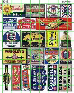 5016 DAVE'S DECALS VINTAGE AD POSTER AUTOMOTIVE GROCERY FARM SIGNS ADVERTISING