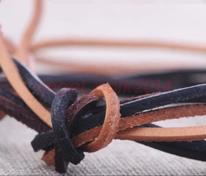 1.5mm 2mm 2.5mm Square Leather Cord Weaving Decoration For Bracelet Bag 1M 10M - Picture 1 of 5