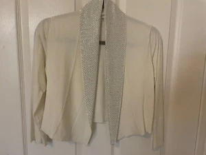 Calvin Klein Shiny Ivory Bolero - Size S - Picture 1 of 4