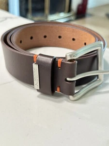 Puma Golf Brown Louis Bridle Fitted Leather Belt 908293 XL - Picture 1 of 6