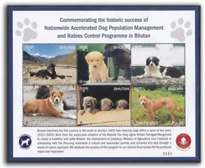 Bhutan 2024 NADPM & RCP Dog Population Rabies Conrtol Stamp Sheetlet MNH - Picture 1 of 3