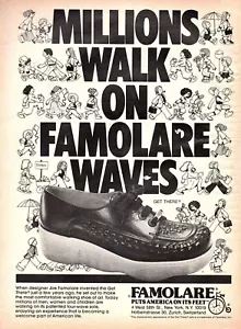 SCARPE FAMOLARI VINTAGE ANNI 70 RIVISTA STAMPA PUBBLICITÀ America Joe Millions Walk On PINUP PAGE - Foto 1 di 1