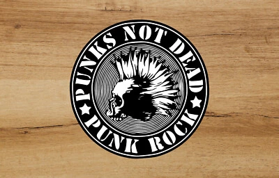 ALTHEASTIX Punk is not dead Rock Band Music Heavy Metal Bands Laptop Car Bumper Sticker E10