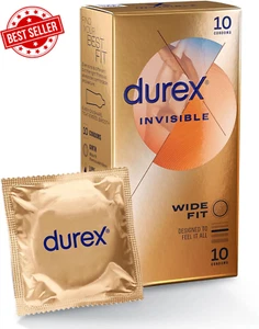 Invisible Wide Fit Condoms Pack of 10 - Picture 1 of 12