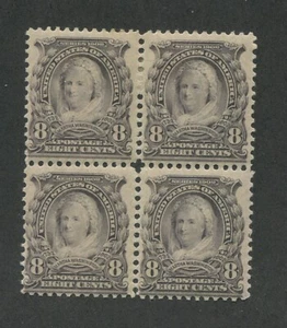 1902 United States Postage Stamp #306 Mint Hinged Original Gum Block of 4 - Picture 1 of 2