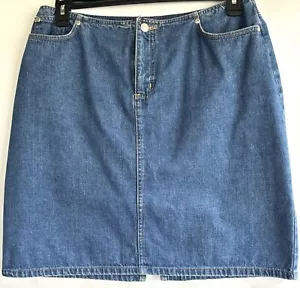 Sonoma Jean Co Women's Size 12 Petite Denim Jean Skirt Cotton Pockets - Picture 1 of 3