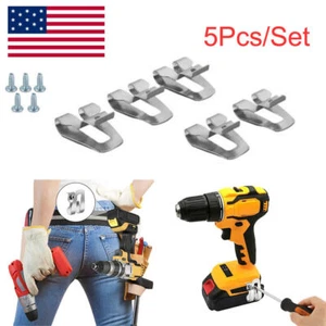 For Milwaukee Ryobi/Ridgid Impact Driver DrilvV 5Pcs Steel Belt Clip Hook Holder - Picture 1 of 9