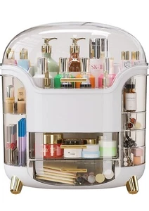 Polierte Beauty-Aufbewahrungsbox für Arbeitsplatte & Schreibtisch | Eleganter Kosmetikhalter aus Kunststoff - Bild 1 von 6