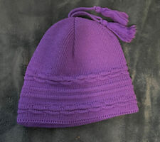 Chapeau bonnet en laine violette Wigwam avec gland