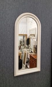 Arch Design Classic Wall Mirror French Decorative Vanity Bathroom 70x33cm Ivory - Bild 1 von 6