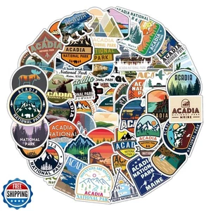60Pcs Acadia National Park Stickers Pack, Aesthetic Vinyl Waterproof Sticker - Picture 1 of 5