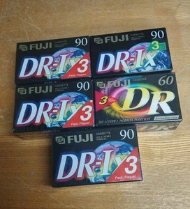 FUJI 90 DR-IX CASSETTE TAPES NEW SEALED (12 TAPES) & DR 60 (3 Tapes) Bundle - Picture 1 of 6