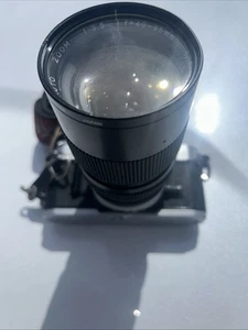 Canon AE-1 SLR Film Camera - Black Silver Rokina Lens - Picture 1 of 5