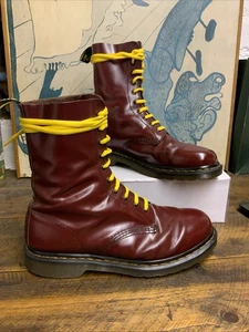 Botas DR MARTENS OXBLOOD ROJO 10 Agujeros DOCS Reino Unido 10 Cereza 1490 - Imagen 1 de 16