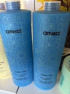 Amika Hydro Rush shampoo e balsamo idratante intenso 33,8 oz Duo - Foto 1 di 1