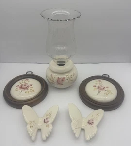 Lote de 5 mariposas de porcelana duraderas decoración de pared votiva casa de campo núcleo romántico - Imagen 1 de 4