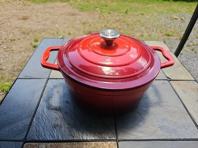 Cook Essentials Cast Iron Enamel Braiser Dutch Oven 10" × 4.74" deep NEW - Image 1 of 4