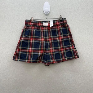 Boxer corto J Crew Stewart tartán vacaciones a cuadros algodón BD179 para mujer talla pequeña NUEVO - Imagen 1 de 9