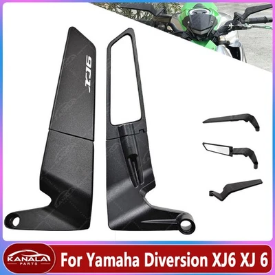 Mirrors Wing Adjustable Rotating Rearview Mirror For Yamaha Diversion XJ6 XJ 6 Foto 1 de 4
