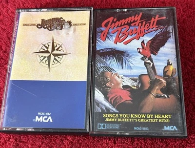 Jimmy Buffett 2 Cassette Tape Lot Songs By Heart Changes in Attitudes - Image 1 of 4