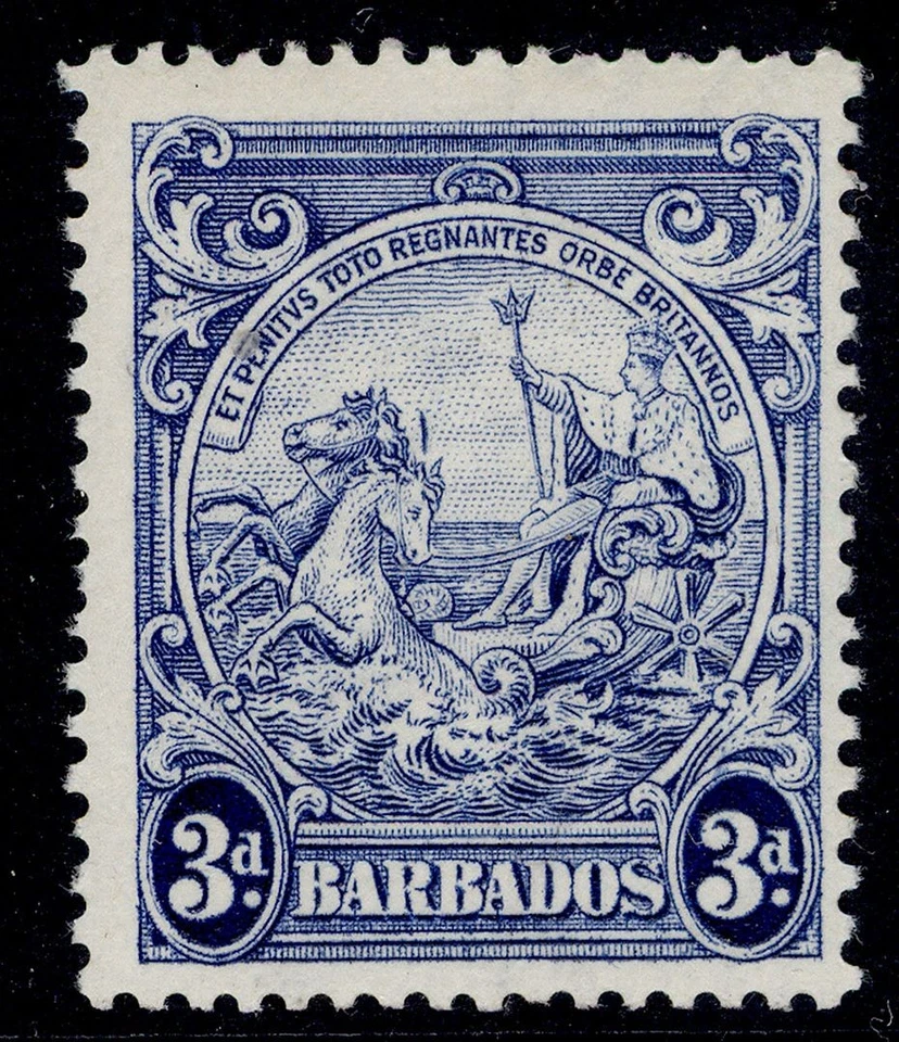 BARBADOS GVI SG252ca, 3d azul, casi nuevo como nuevo. Cat 140€. LÍNEA VERTICAL SOBRE CABEZA DE CABALLO Foto 1 de 1