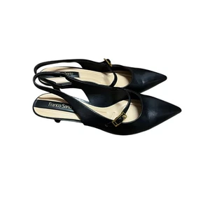 Franco Sarto Nero Khloe Pelle Slingback Tacchi a Gattino Taglia 8 - Foto 1 di 11
