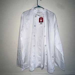 NWT Chef Works Mayenne White Chef Long Sleeve Jacket Coat Size XL Unisex - Picture 1 of 8