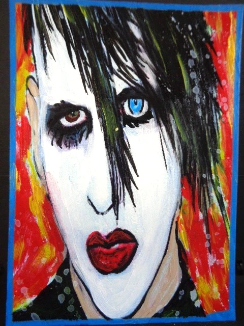 Arte abstracto ATC ACEO - Música MARYLIN MANSON Foto 1 de 1