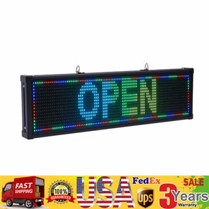 Insegna LED Scorrevole 26"*8" Bacheca Messaggi Colore Completo RGB Programmabile Insegna Esterno - Foto 1 di 19