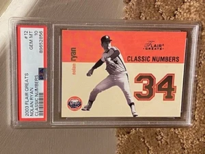 2003 Flair Greats Nolan Ryan PSA 10 Classic Numbers Card NEW CASE LOW POP - Picture 1 of 1