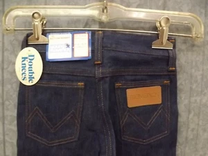Vtg NEW Maverick Western Denim Copper Stitch Double Knee Jeans Boys Girls 4 Reg - Picture 1 of 5