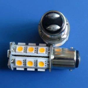 10pcs BA15D 1142 1178 LED Bulb 24-5050SMD Car Boat Light Warm White DC12-24V - Imagen 1 de 5