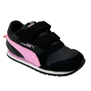 Puma Toddler Girl's Slip-on Sneakers Size 6 Black/Pink Lightweight & Comfy Shoes - Picture 1 of 12