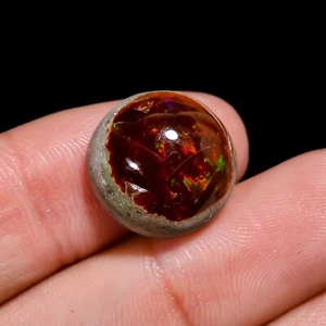 Natural Chocolate Opal Round Shape Cabochon  9 Ct. 15X15X6 mm Y-5798 - Picture 1 of 1