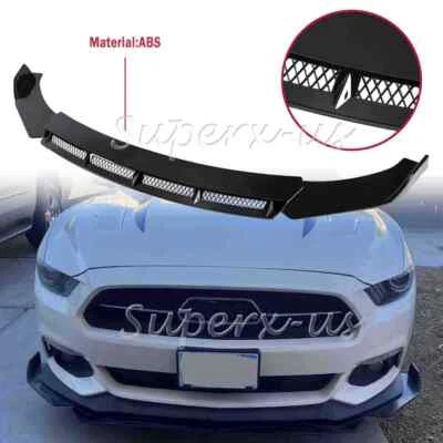 For Ford F-150 Pickup 1975-2023 Gloss Black Front Bumper Lip Spoiler Body Kit Foto 1 de 4