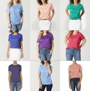 Basic Editions women's HENLEY Tops, assorted colors, sizes & accents. NWT U-pick - Picture 1 of 27