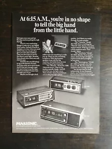 Vintage 1970 Panasonic Radiowecker ganze Seite Original Anzeige 524 - Bild 1 von 1