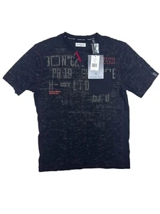 Camiseta de manga corta con bolsillo Henley Projek Raw para hombre Talla pequeña NWT Negro - Imagen 1 de 16