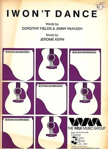I Won't Dance Jerome Kern Dorothy Fields Vintage Sheet Music - Imagen 1 de 2