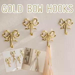 Bowknot Hook for Wall Bowknot Brass Hook Wall Hook for Hanging Coat Hat To D0P1 - Picture 1 of 24
