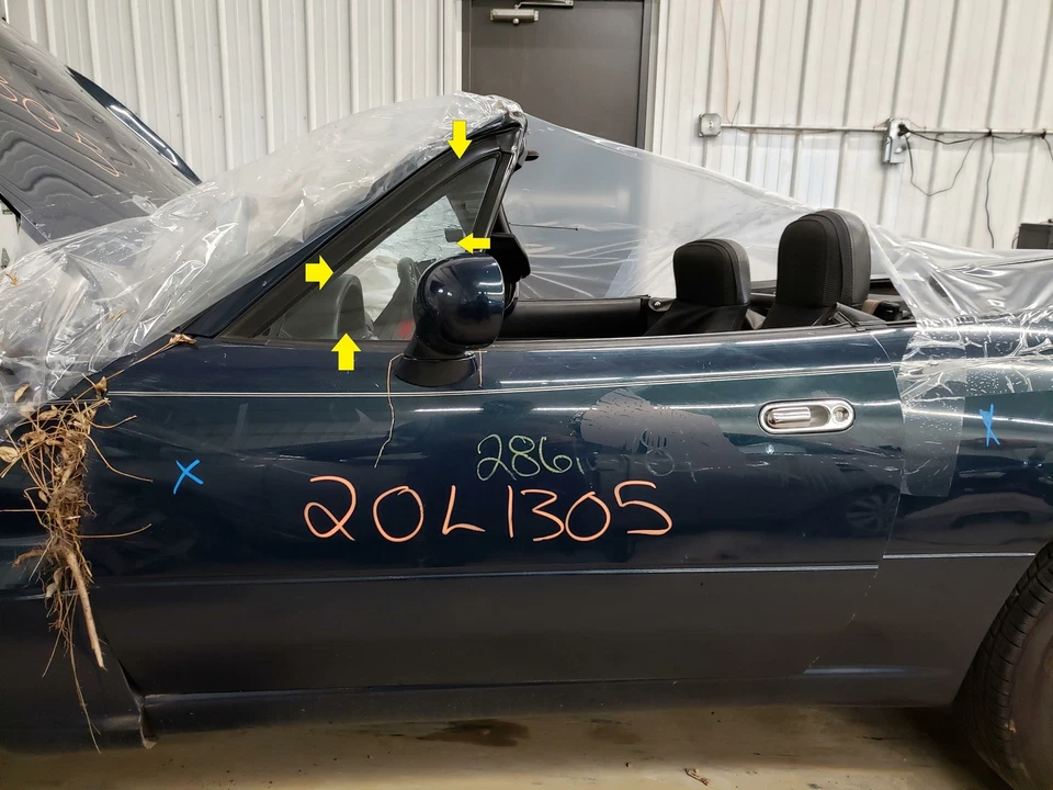 Mazda Miata 1995 conductor ventilación delantera izquierda ventana de vidrio solamente Foto 1 de 1