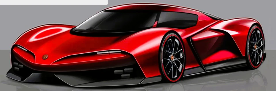 Ferrari Race Concept Car HyperCar12SuperCar24Carousel ROJO 1:18 Modelo personalizado Foto 1 de 1