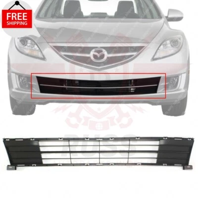 New Front Bumper Grille Textured Black Fits 2009-2013 Mazda 6 4-Door MA1036110 — 第 1/4 张图片