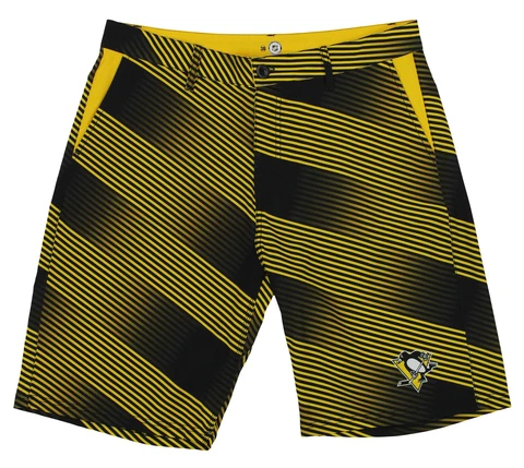 Forever Collectibles NHL Men's Pittsburgh Penguins Diagonal Stripe Shorts Cover
