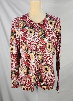 Cárdigan tejido con botones retro ligero de algodón orgánico Aventura para mujer talla L Foto 1 de 4