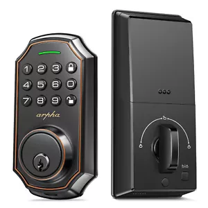 Smart Door Lock Keyless Entry Deadbolt Lock AutoLock KeypadAnti Peeping Password - Picture 1 of 8