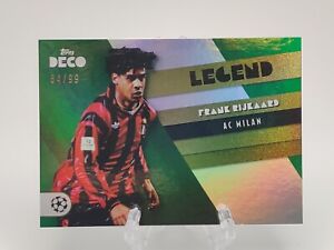 2022-23 Topps Deco UEFA Soccer Frank Rijkaard Legend Green Parallel /99 AC Milan
