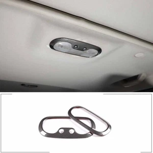 Marco de ajuste de lámpara de lectura de acero inoxidable con patrón de fibra de carbono para Hummer H3 2005-2009 - Imagen 1 de 11