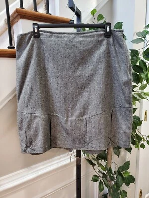 George Women's Solid Gray Polyester & Wool A-Line Casual Skirts Size 18W - Image 1 of 4