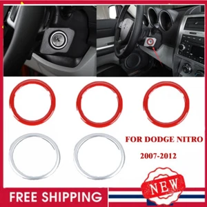 For 2007-2012 DODGE NITRO Push to Start Ignition Switch Round ABS Red Trim - Picture 1 of 18